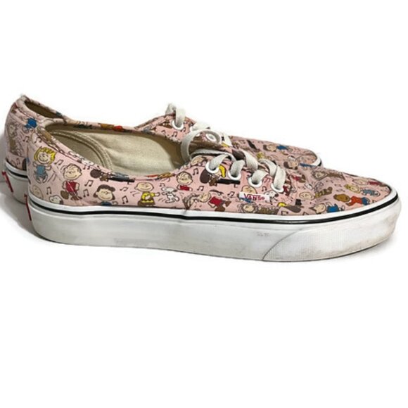 Rare VANS Off The Wall 2017 Peanuts Gang Shoes Women Size 7.5 Men 6 Pink Snoopy - Picture 2 of 8